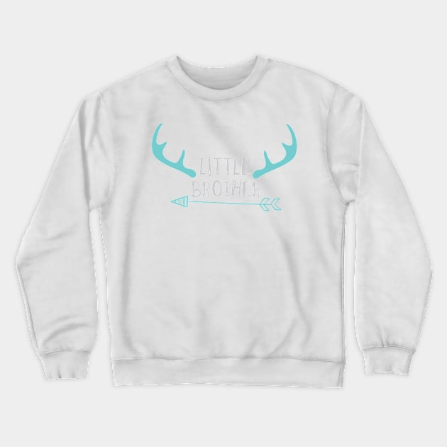 Little Brother, Younger Brother, Antlers, Arrow Crewneck Sweatshirt by Jelena Dunčević